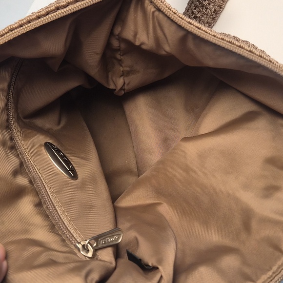 Beautiful Talbots light brown crochet shoulder bag - Picture 7 of 10